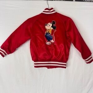 RARE VINTAGE Mickey Mouse All American Varsity Bomber Jacket Size 4